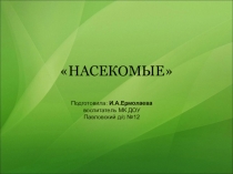 Презентация к занятию по ознакомлению с окружающим миром Насекомые