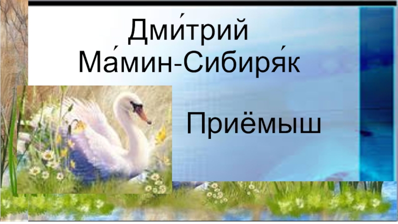 Презентация Презентация к уроку литературного чтения по произведению Д.Мамина-Сибиряка Приёмыш
