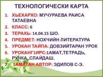 Презентация к уроку по чеченской литературе Некълацар (М.Э.Бексултанов)