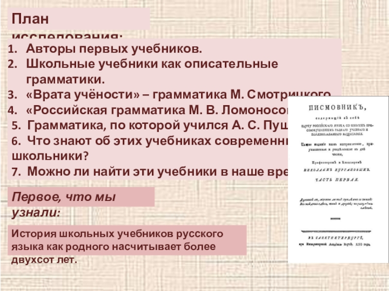 Реферат: Предмет и задачи истории грамматики русского языка