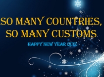 Мероприятие для 9 классов: So many countries, so many costmouns (Happy New Year Quiz)