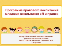 Презентация по внеурочному курсу Я и право