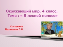 Презентация по окружающему миру. Тема: В лесной полосе. 4 класс.природные зоны.