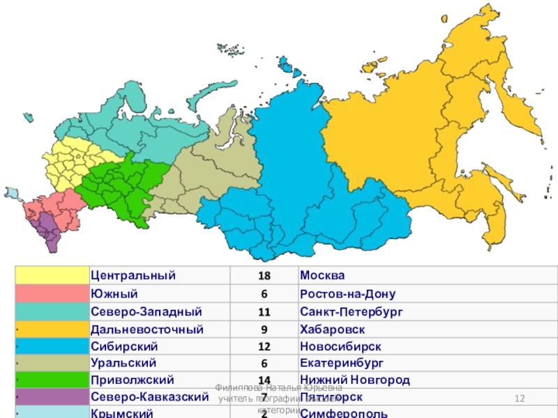 Карта с территориальным делением