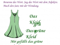 Презентация по немецкому языку с использованием карточек по теме одежда