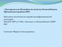 Презентация Знакомство с посёлком