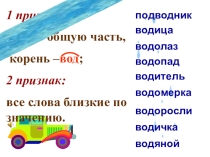 Презентация по русскому языку на тему однокоренные слова2 класс