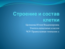 Презентация Строение и состав клетки