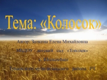 Экспериментально - творческий проект Колосок