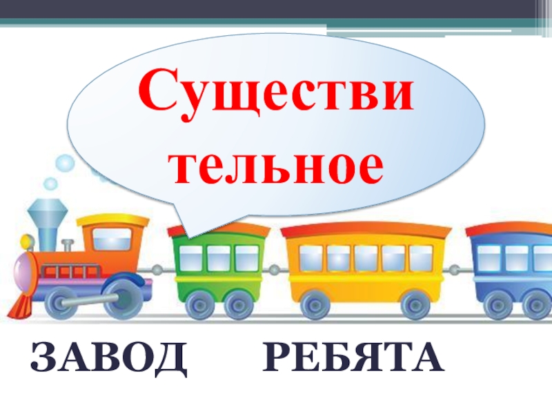 Презентация по русскому языку на тему Части речи (3 класс) Существительноезаводребята Существительноезаводребята