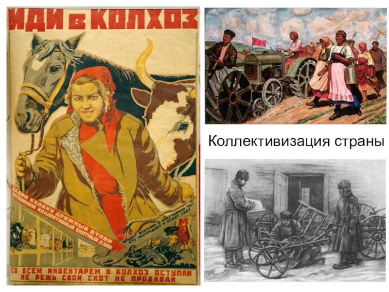 Презентация по окружающему миру на тему Страницы истории 20-30 годы ( 4 класс) Коллективизация страны Коллективизация страны