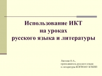 Презентация по русскому языку и литературе