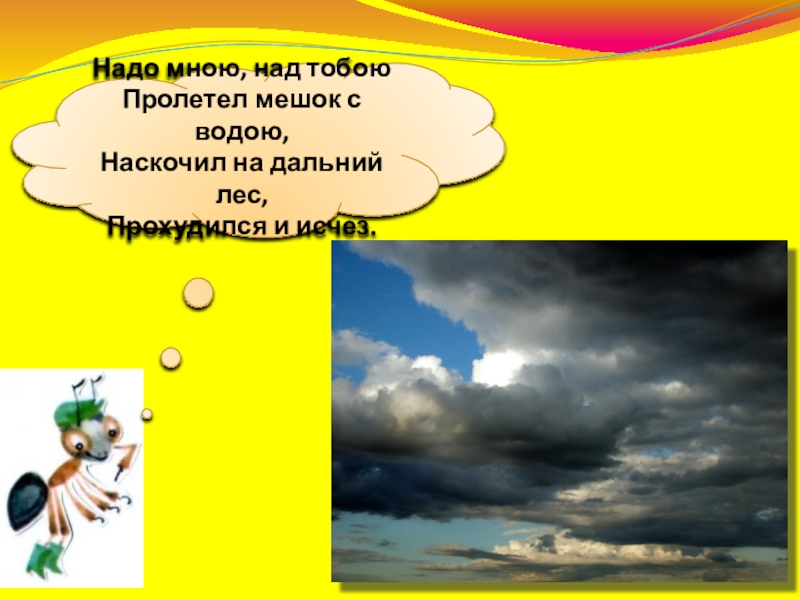 Что у нас над головой. Надо мною над тобою пролетел мешок с водою. Надо мн над тобою продетел мешок с водою. Надо мной над тобой пролетел мешок с водой наскочил на Дальний лес. Что у нас над головой презентация.