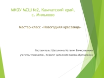 Мастер-класс  Новогодняя красавица