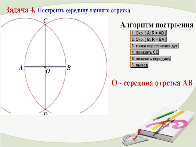 Середина отрезка угла. Построение середины отрезка доказательство. Задача на построение середины отрезка. Построение середины данного отрезка. Задача на построение середины данного отрезка.