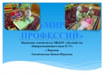 Презентация Мир профессий 2 младшая группа