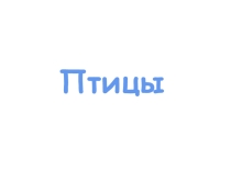 Презентация для классного часа на тему Птицы(1 класс)