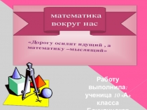 Проекты моих учеников по математике