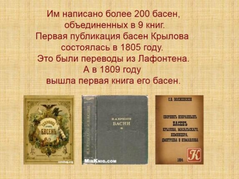 Первое название произведения. Первая книга басен Крылова 1809. Первая книга Ивана Крылов. Книга басни Крылова 1809 год.
