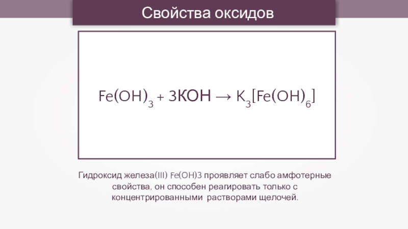 Даны схемы реакций гидроксид железа 3 оксид железа