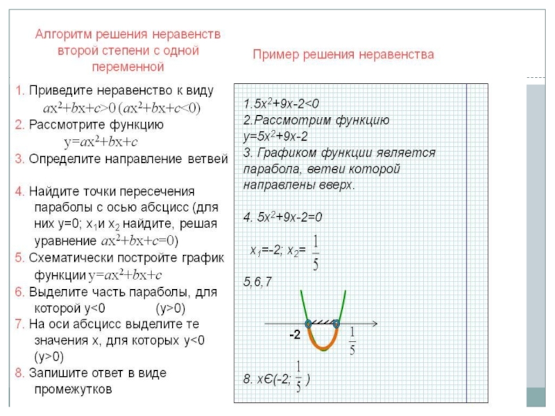 Неравенства с одной переменной презентация 9 класс мерзляк