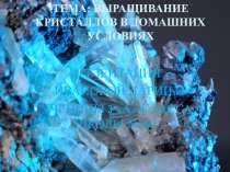 Презентация по окружающему миру Кристаллы