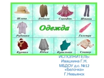Презентация по развитию речи на тему Одежда