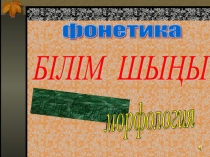 Фонетика. 5 - сынып. Презентация.