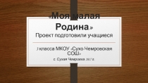 Проект на тему Моя малая Родина
