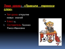 Презентация Правила переноса слов