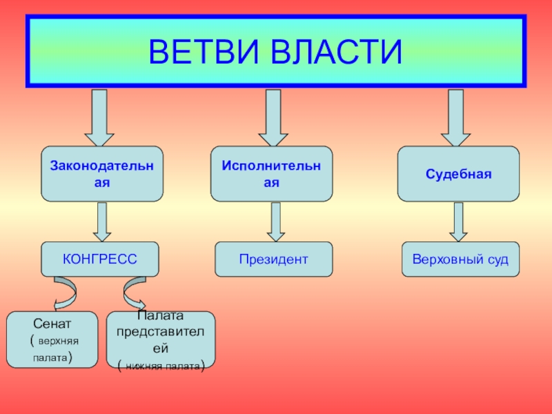 Схема правительства сша