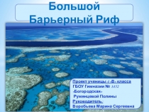 Презентация по проектной деятельности на тему: Большой Барьерный риф (4 класс)