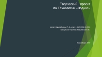 Презентация творческого проекта по технологии Поднос для мамы (7класс)