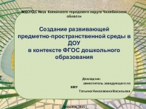 Предметно-развивающая среда в ДОУ в соответствии с ФГОС