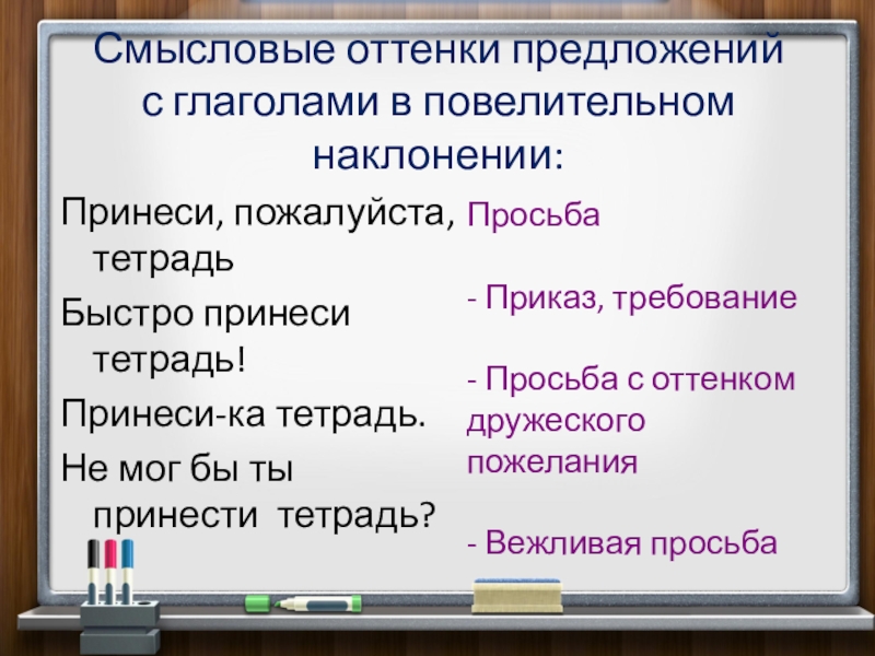 Оттенки предложения. Предложения с глаголами повелительного наклонения. Предложения с повелительным наклонением. Смысловые оттенки предложений. Смысловые оттенки глаголов.