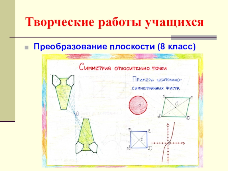 Творческие работы учащихсяПреобразование плоскости (8 класс)