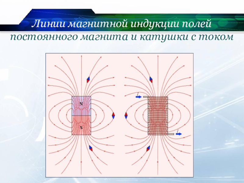 Нарисуйте магнитное поле постоянного магнита