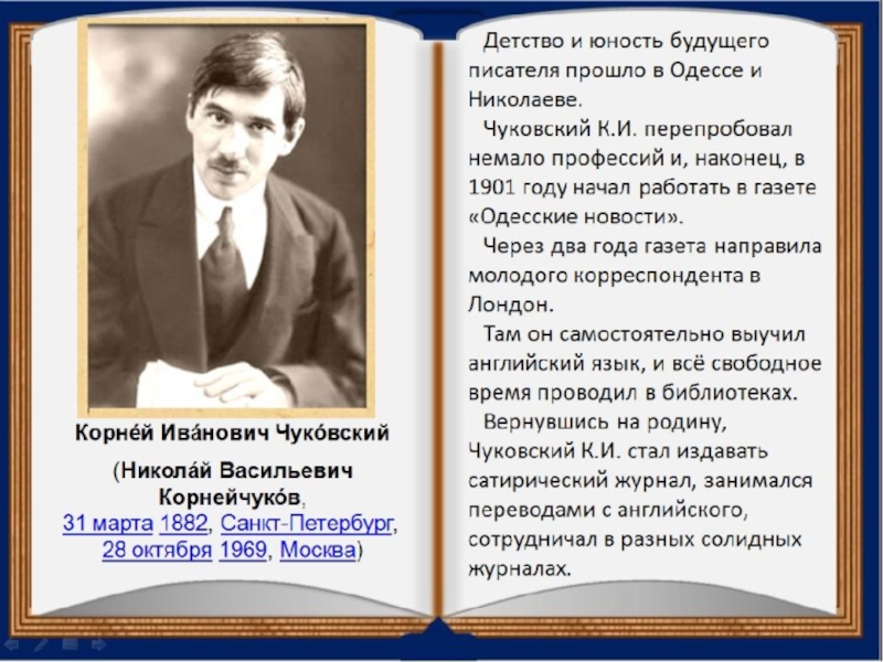 Проект мой любимый писатель 2 класс чуковский