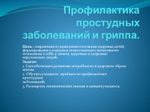 Презентация  Профилактика простудных заболеваний и гриппа.