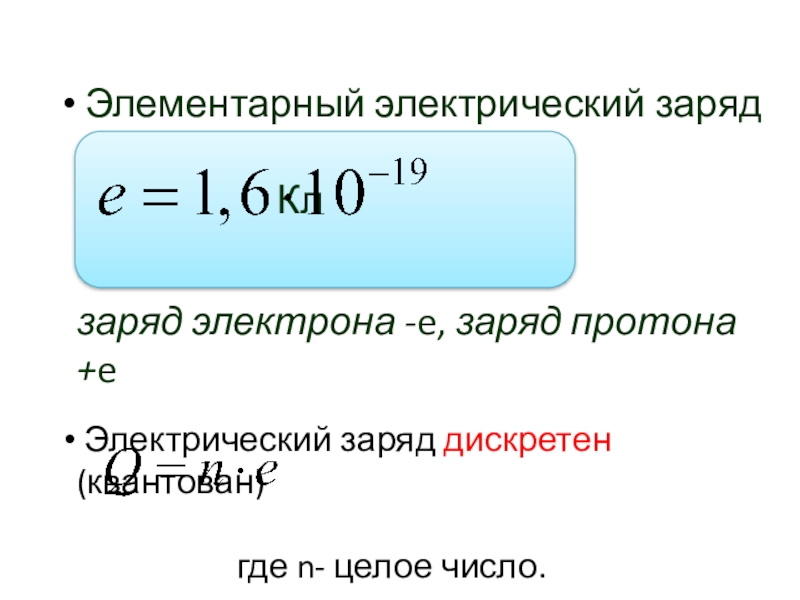 Заряд протона число