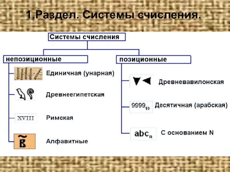 Система счисления схема