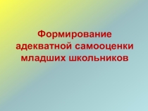 Презентация к семинару на тему: Формирование адекватной самооценки младших школьников.