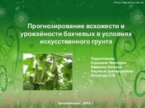 Прогнозирование всхожести и урожайности бахчевых в условиях искусственного грунта