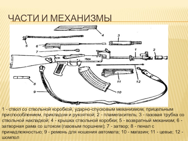 Сборка и разборка автомата с картинками