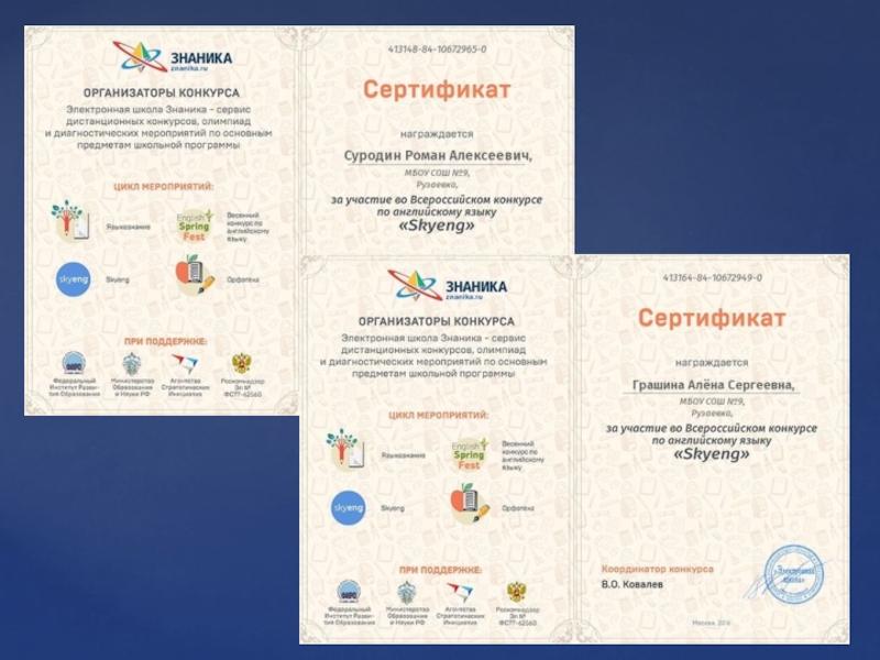 Портфолио для аттестации, Сотова М. М.