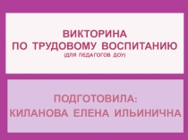 Презентация Викторина по трудовому воспитанию (для педагогов ДОУ)