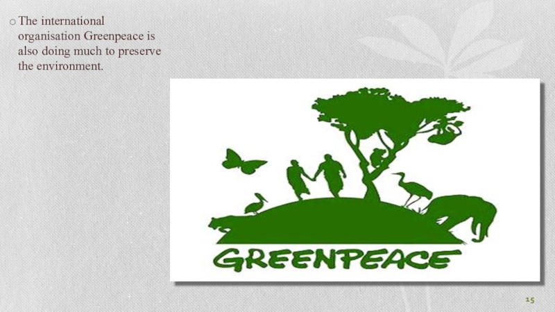 Greenpeace organization