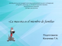 Презентация к уроку испанского языка в 5 классе на тему La mascota es el miembro de familia - Домашний питомец – это член семьи