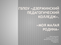 Презентация по краеведению Моя малая Родина. Варнавино.