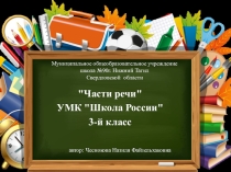 Презентация по русскому языку по теме: Части речи 3 класс